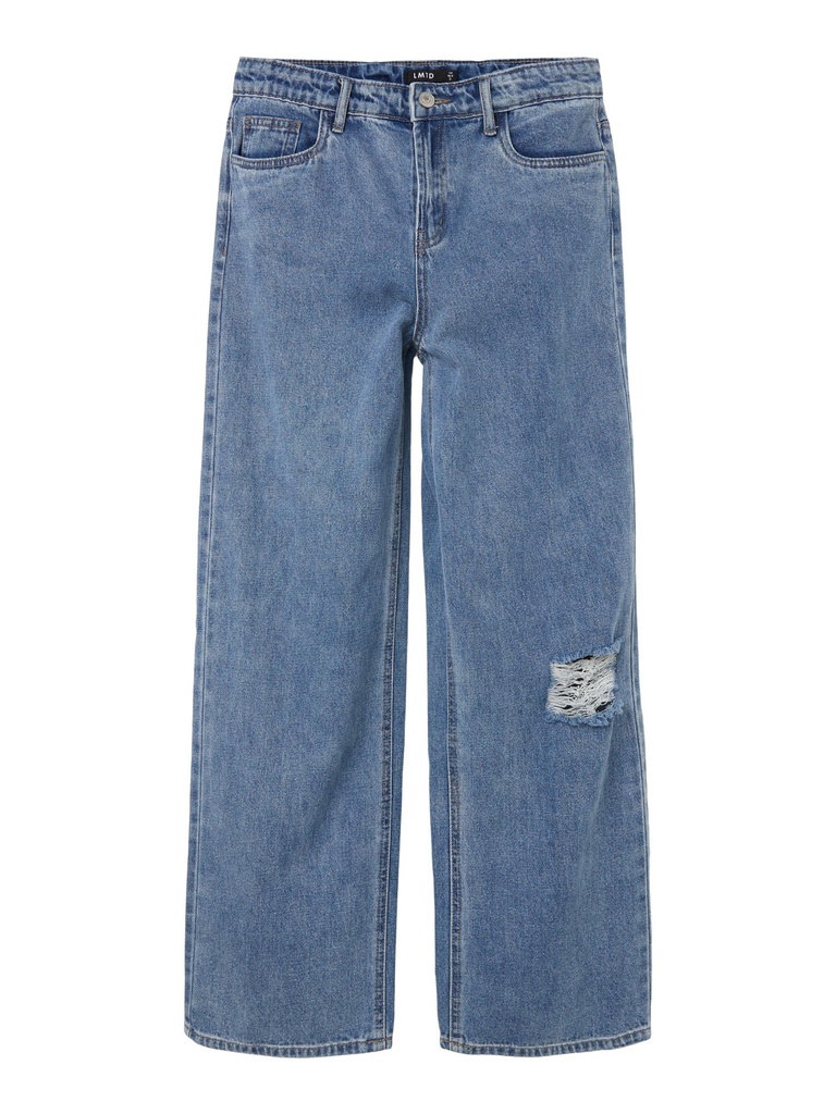LMTD - NLFNOIZZA DNM HW STRAIGHT  PANT NOOS - Medium Blue Denim