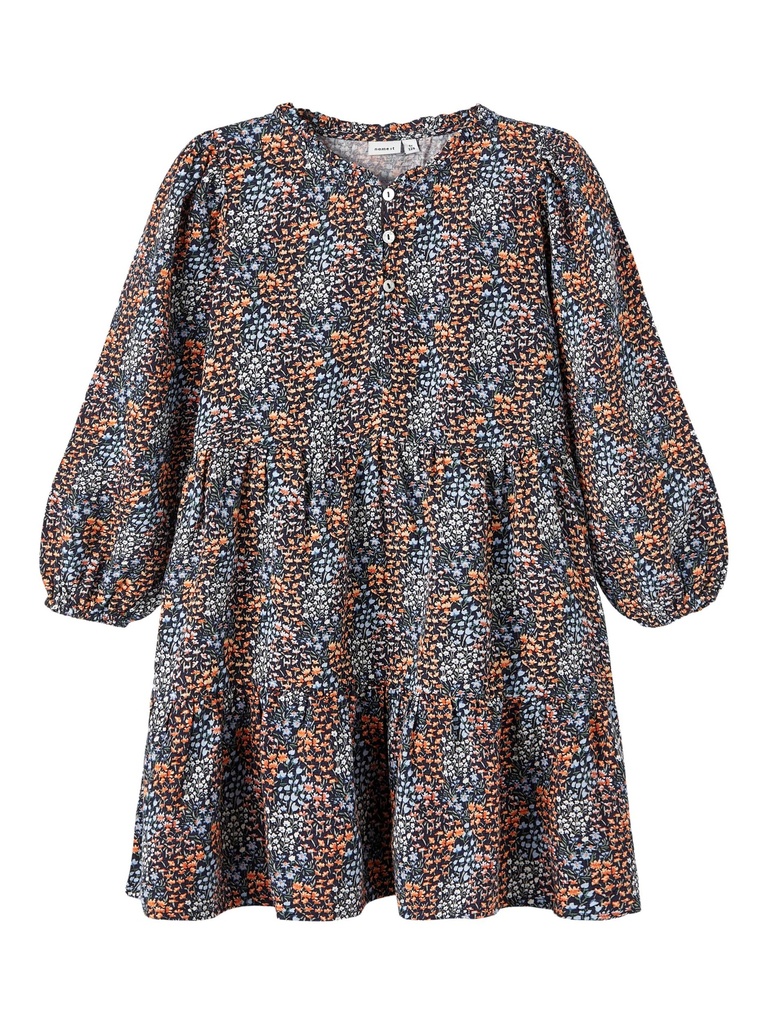 NAME IT KIDS - NKFTAMMI LS DRESS - Dark Sapphire