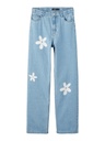 LMTD - NLF IZZADAISY DNM HW STRAIGHT PANT - Light Blue Denim