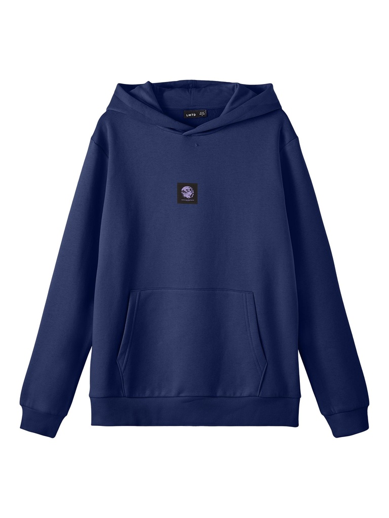 LMTD - NLMTOBE LS BRU SWEAT W. HOOD - Bellwether Blue