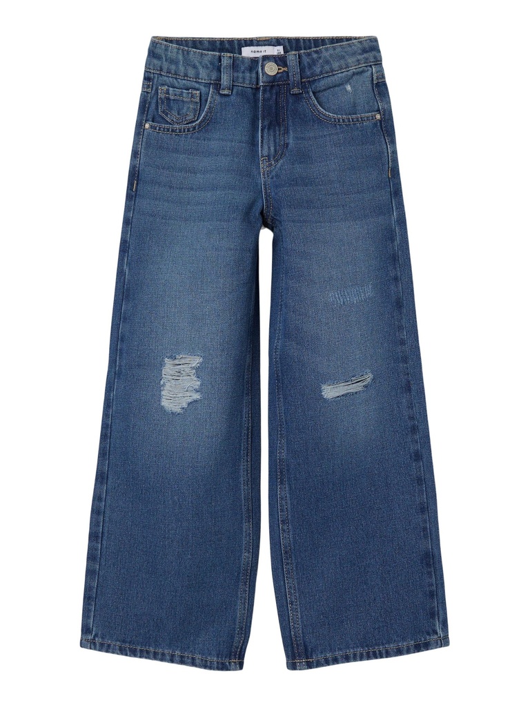 NAME IT KIDS - NKFROSE HW WIDE JEANS 1411-TE NOOS - Medium Blue Denim