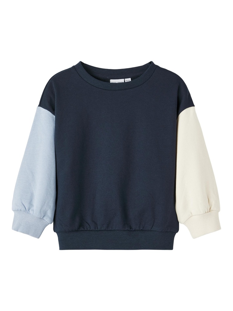 NAME IT MINI - NMFVISUSAN LS BOXY SWEAT BRU T - Dark Sapphire