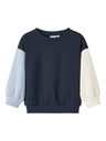 NAME IT MINI - NMFVISUSAN LS BOXY SWEAT BRU T - Dark Sapphire