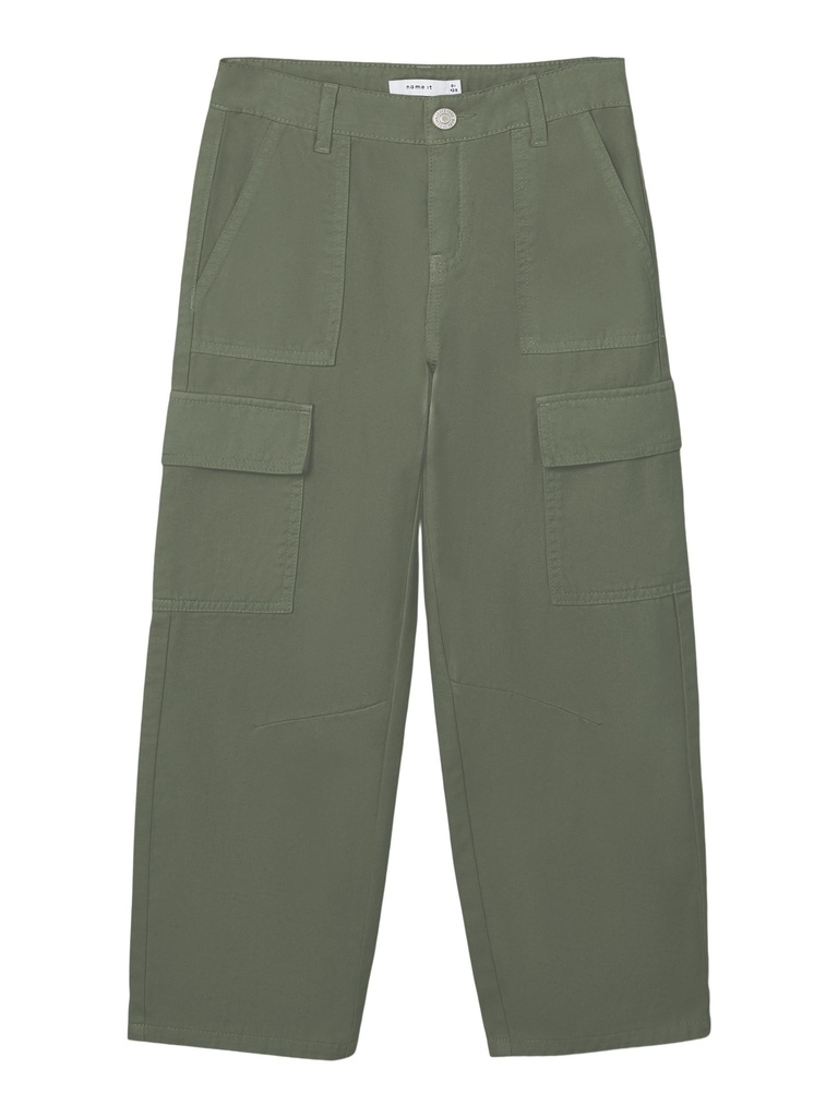 NAME IT KIDS - NKF BELLA STRAIGHT TWI PANT 5107-XX D - Deep Lichen Green