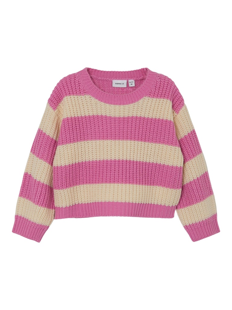 NAME IT MINI - NMF BILIAN LS BOXY SHORT KNIT - Cyclamen