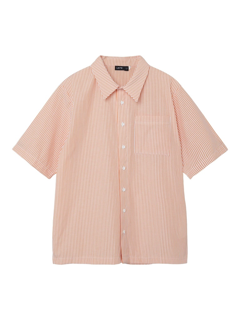 LMTD - NLM FALTHE SS SHIRT - Papaya STRIPES
