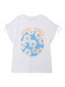 NAME IT KIDS - NKF FATIME SS SHORT LOOSE TOP - Bright White