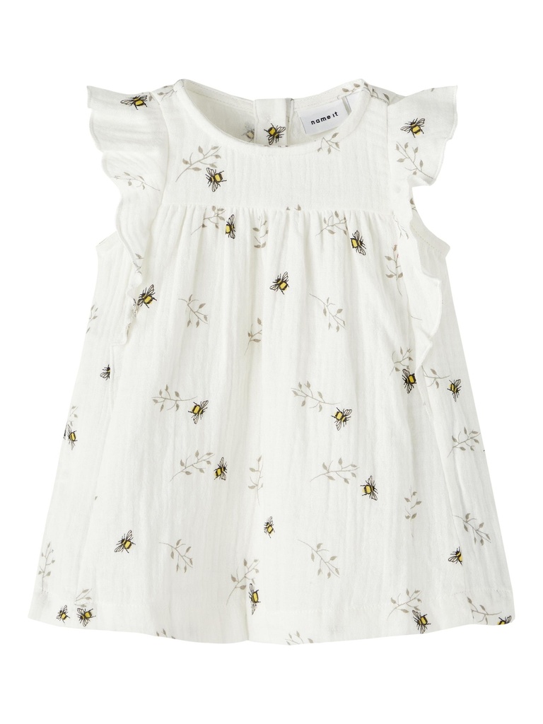NAME IT BABY - NBF HASINE CAPSL DRESS - Bright White