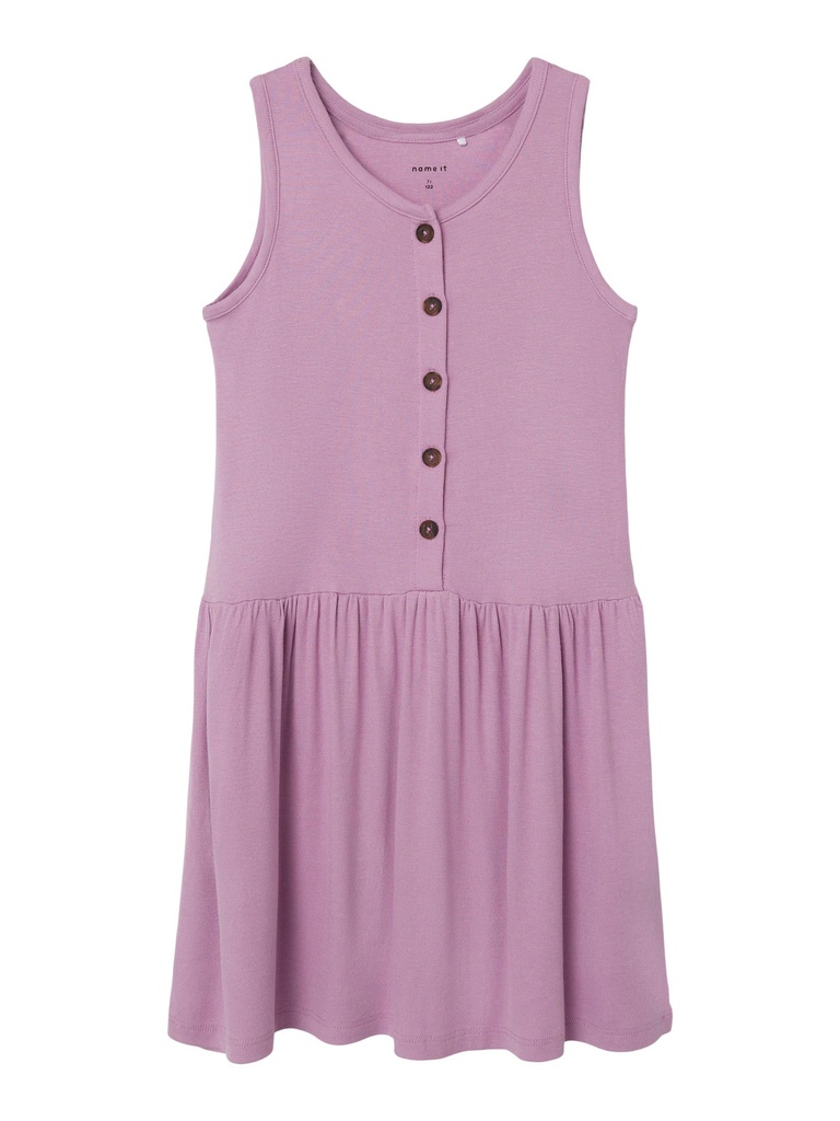 NAME IT KIDS - NKF JULIA SL DRESS PB - Smoky Grape