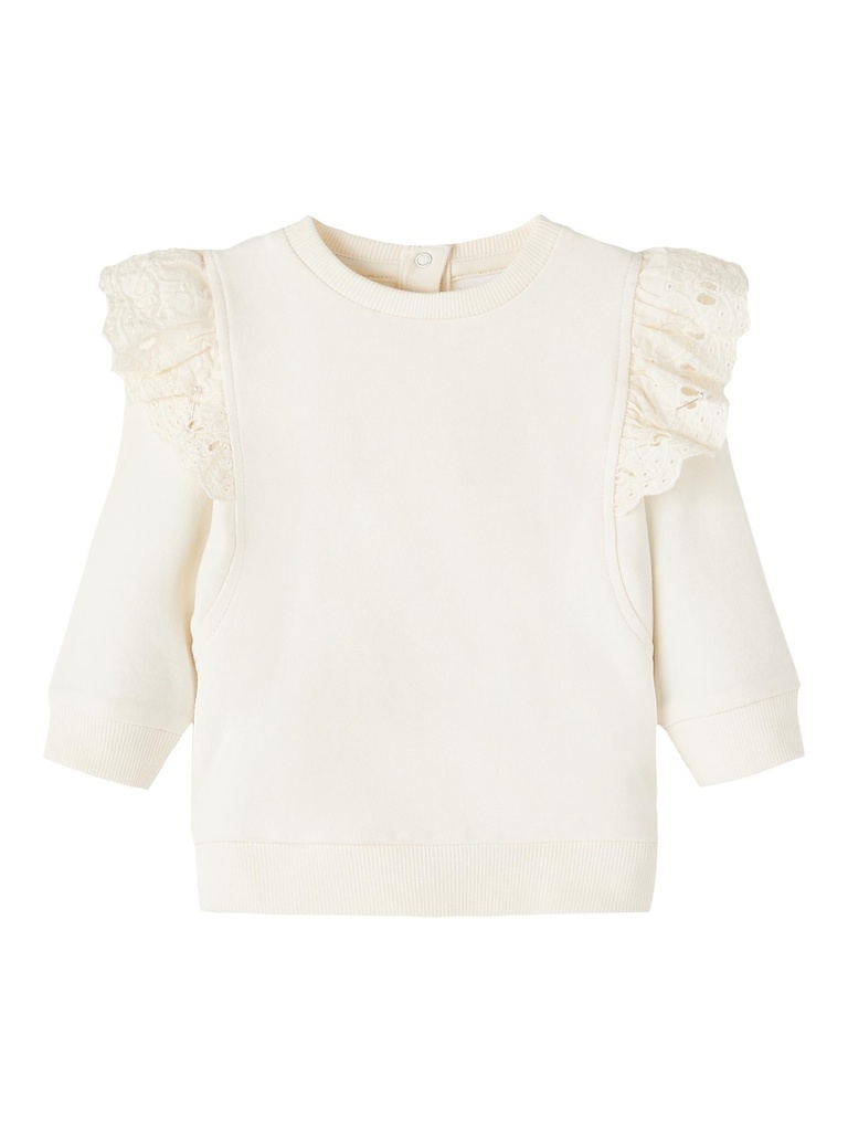 NAME IT BABY - NBF LEIJA LS LIGHT SWEAT - Buttercream