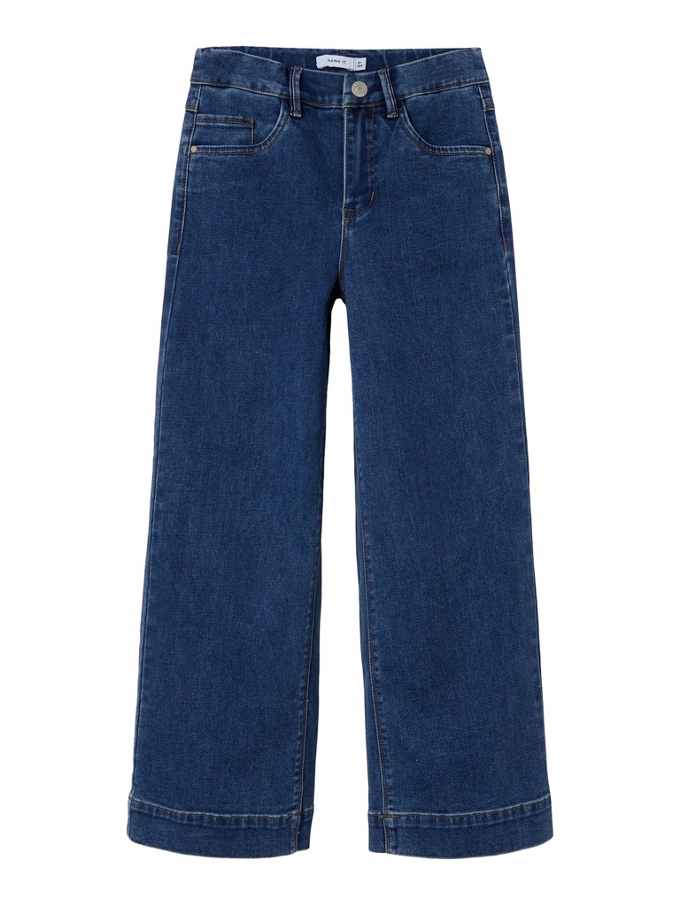 NAME IT KIDS - NKF ROSE HW WIDE JEANS 1356-ON NOOS - Medium Blue Denim
