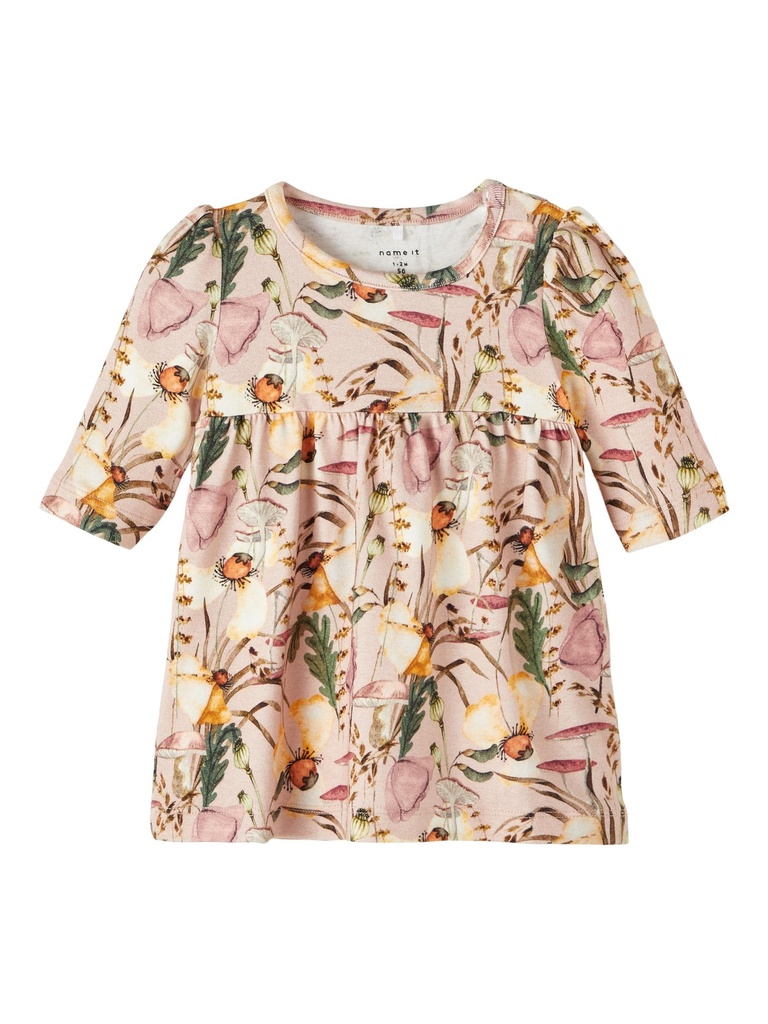 NAME IT BABY - NBF NESTA LS DRESS - Rose Smoke