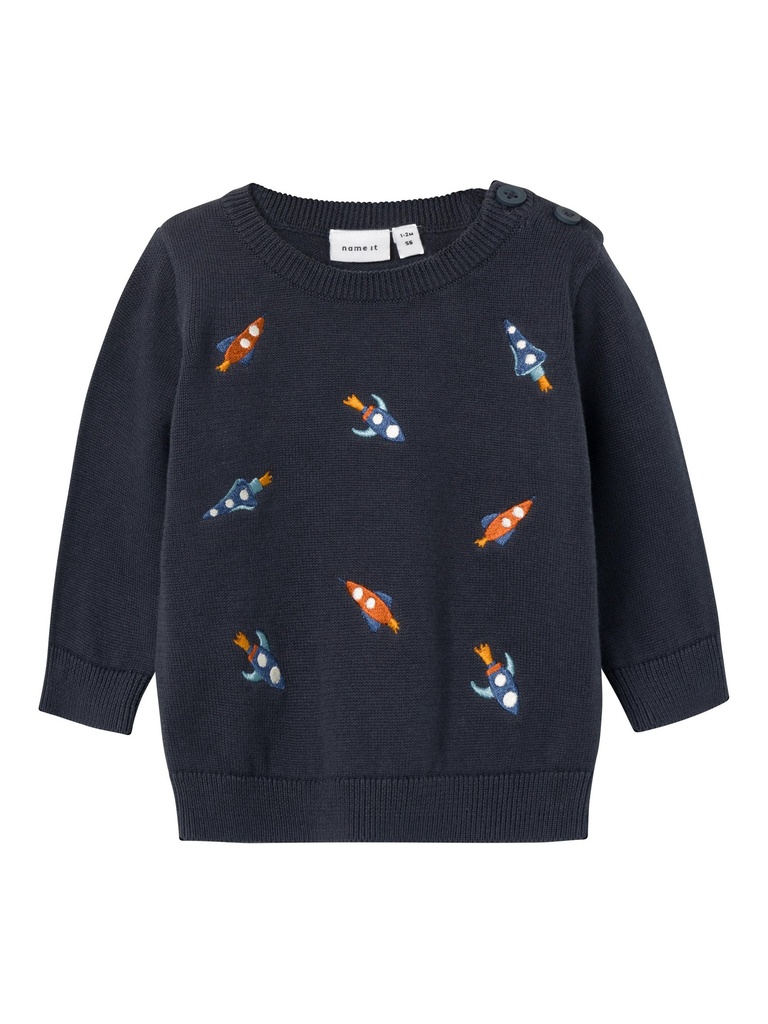 NAME IT BABY - NBM NUSOM LS KNIT - India Ink