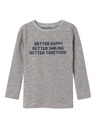 NAME IT MINI - NMM RAGNAR LS TOP - Grey Melange