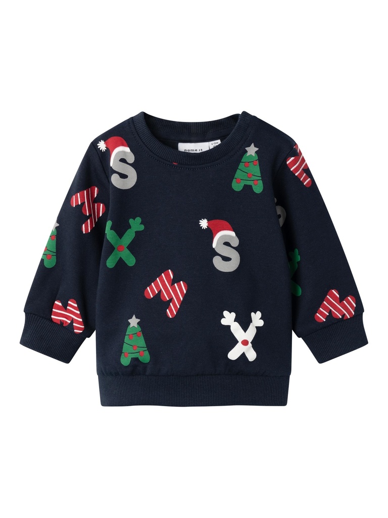 NAME IT BABY - NBN RICHRIST LS SWEAT BOX BRU - Dark Sapphire