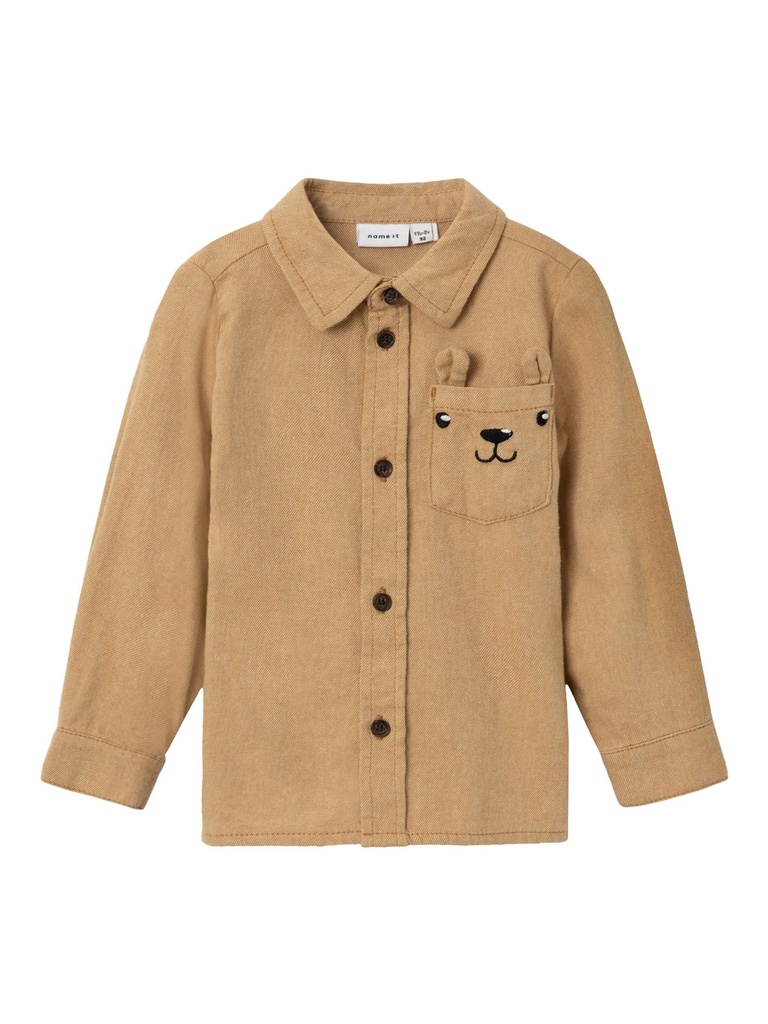 NAME IT MINI - NMM REBAM LS SHIRT - Bone Brown