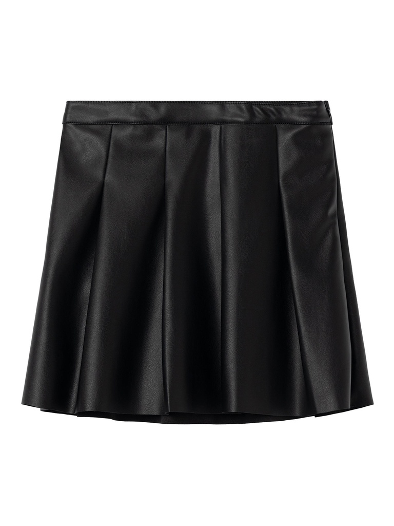 NAME IT KIDS - NKF SIANINE PU PLEAT SKIRT - Black