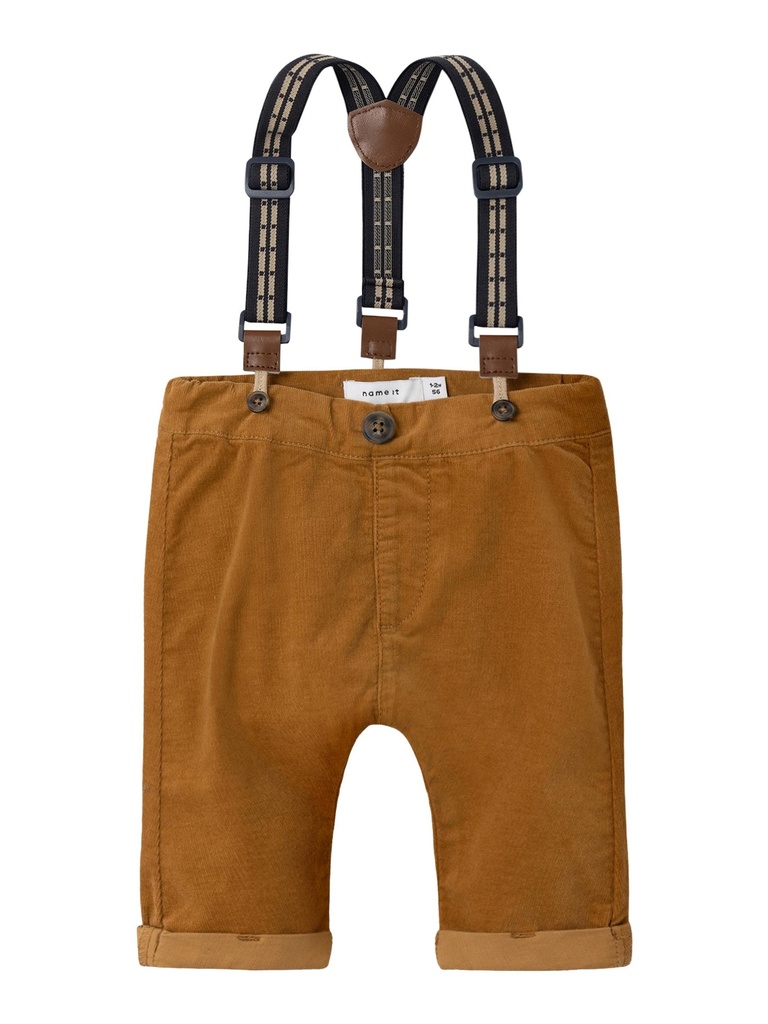 NAME IT BABY - NBM BEN U SHAPE CORD PANTS WB 7102-YT R - Bone Brown