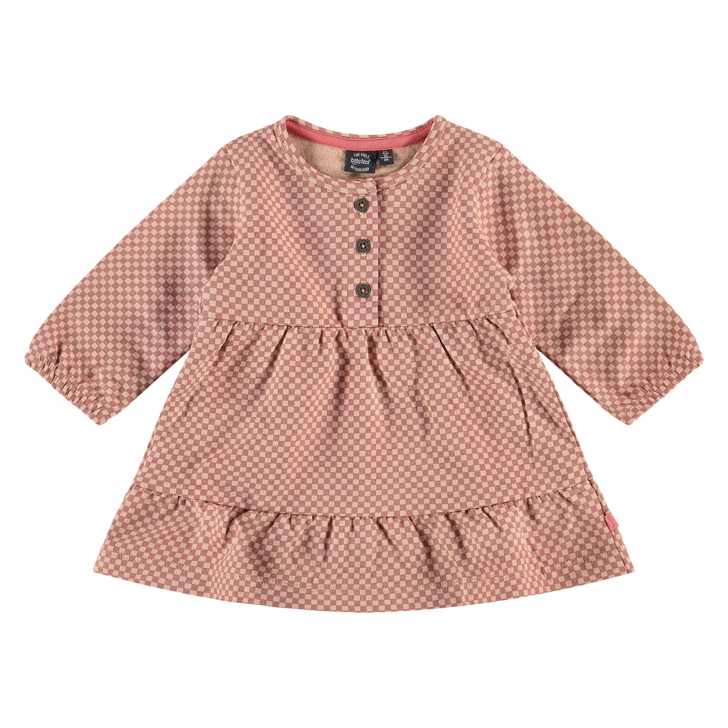 Babyface - baby girls dress long sleeve - blush melange - NWB23628742