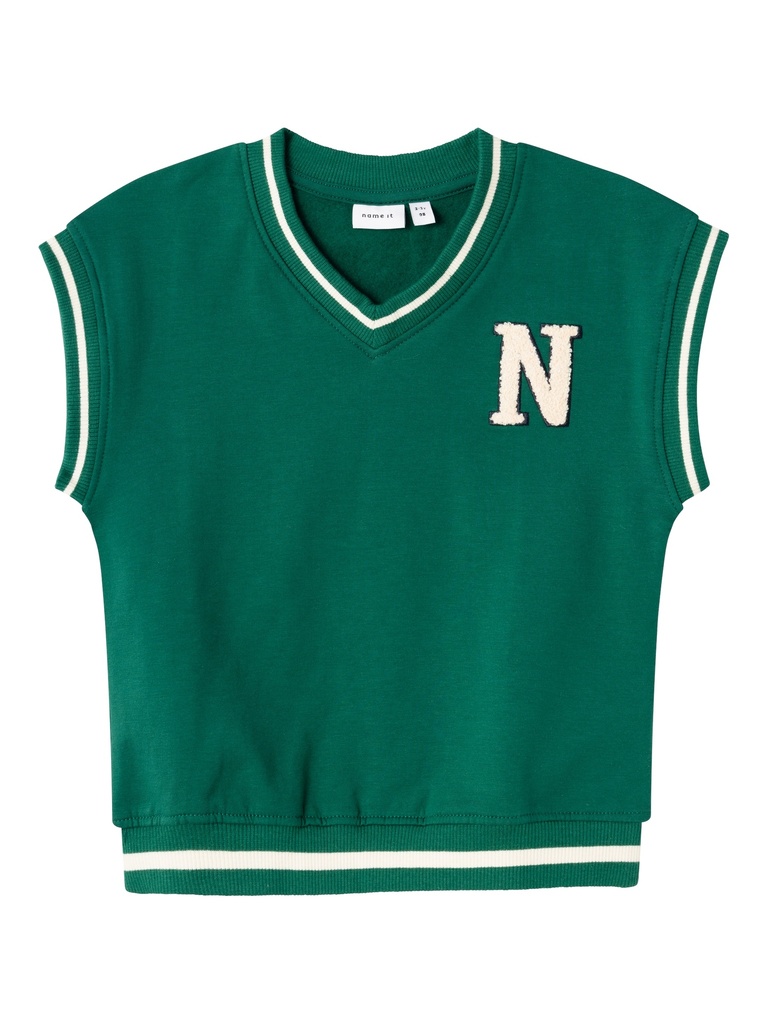 NAME IT MINI - NMM RONAN VEST SWEAT BRU - Forest Biome