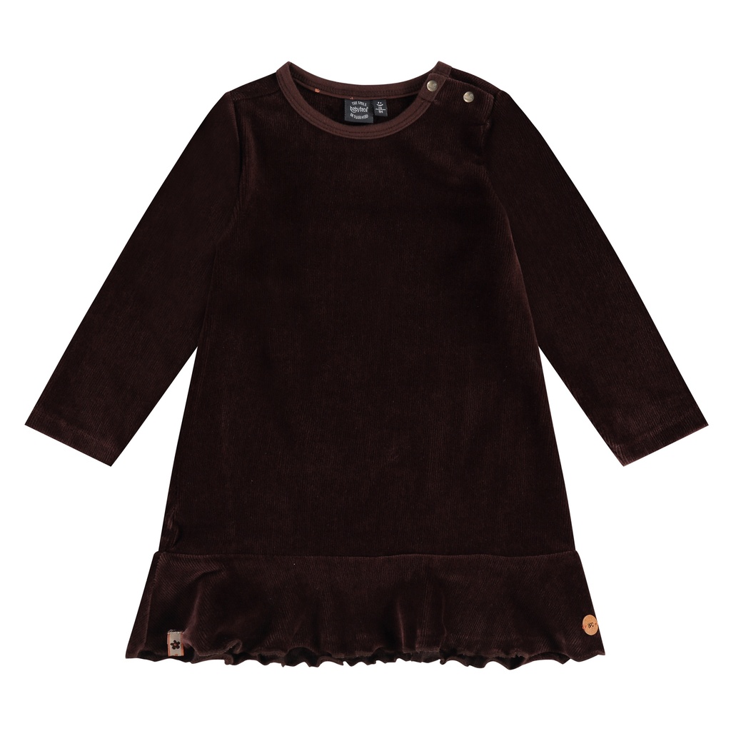 Babyface - girls dress long sleeve - brown - BBE22508776