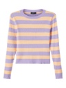 LMTD - NLF FULLA LS SHORT STRIPE KNIT - Peach Quartz