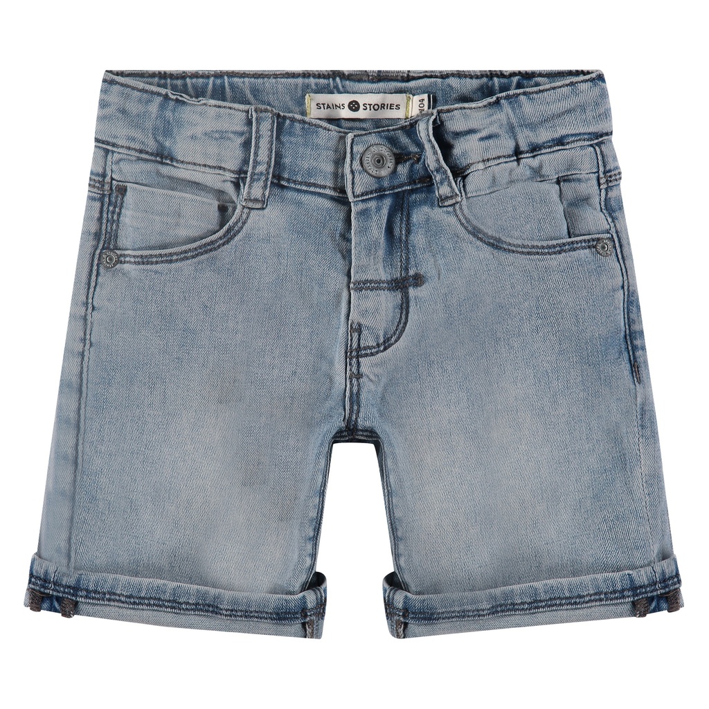 Babyface - boys denim short - medium blue denim - BBE24207243