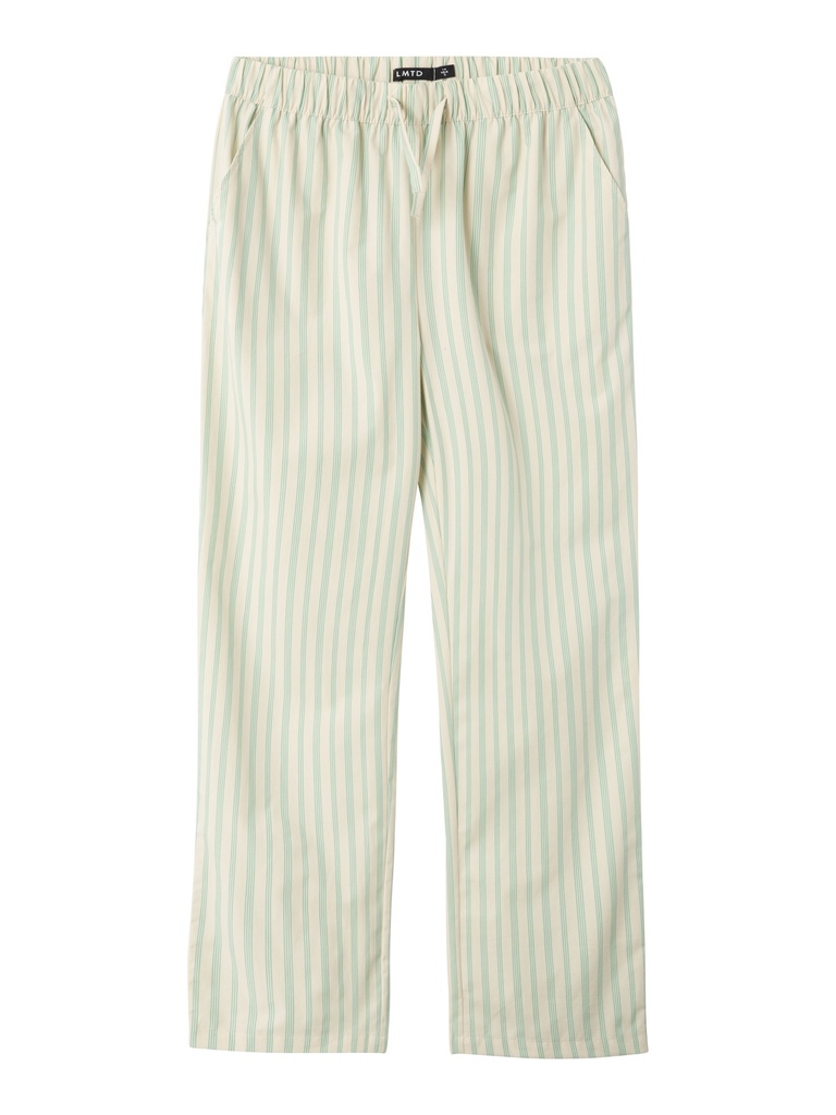 LMTD - NLF TIPSY STRAIGHT PANT - Turtledove Crème de menthe stripes