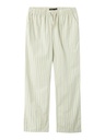 LMTD - NLF TIPSY STRAIGHT PANT - Turtledove Crème de menthe stripes