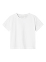 NAME IT KIDS - NKF VITA SS SHORT BOXY TOP - Bright White