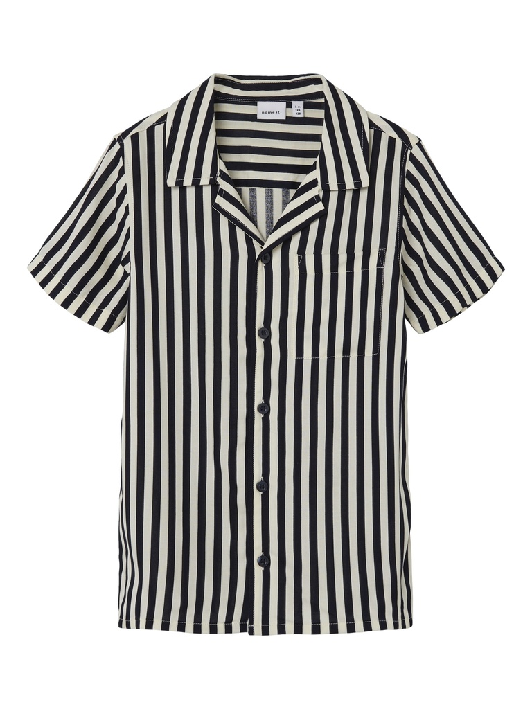 NAME IT KIDS - NKM FERANE SS SHIRT BOX NOOS - Dark Sapphire Stripes