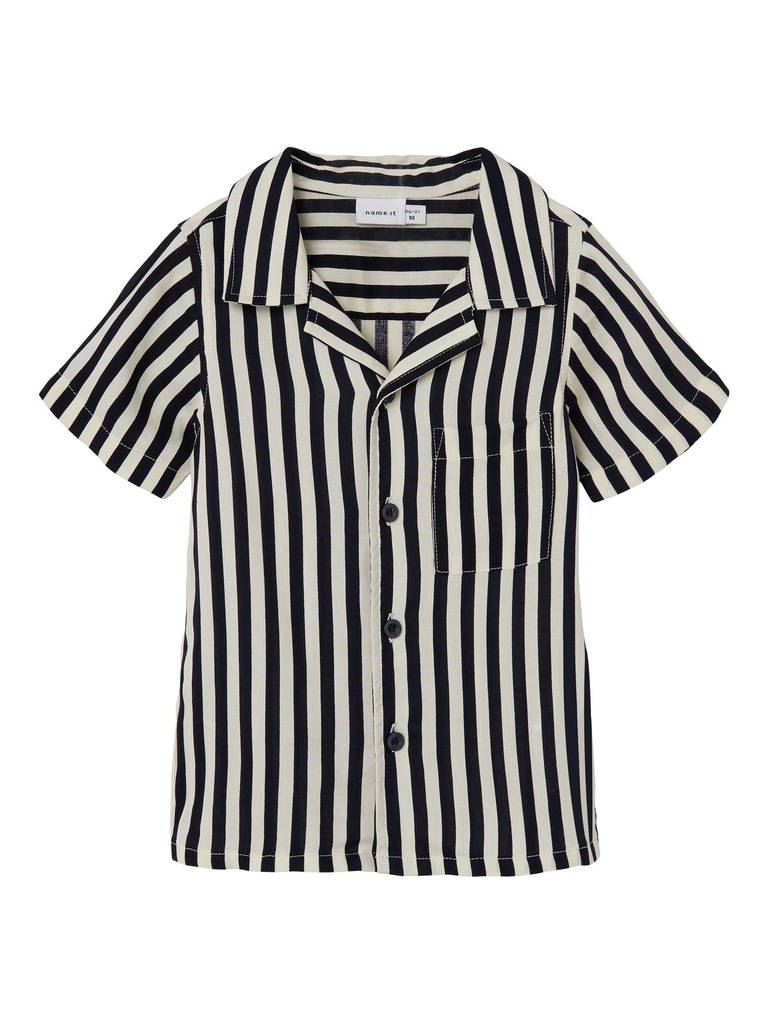 NAME IT MINI - NMM FERANE SS SHIRT BOX - Dark Sapphire Stripes