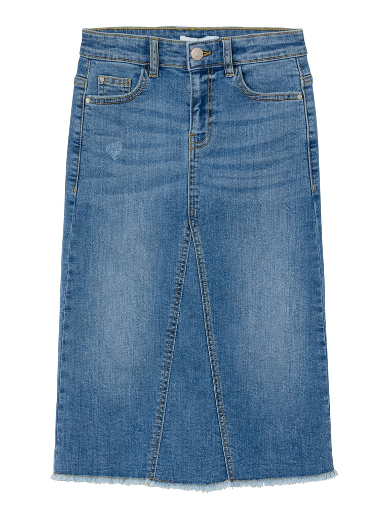 NAME IT KIDS - NKF KYLIE WIDE LONG DNM SKIRT 4641-MD D - Medium Blue Denim