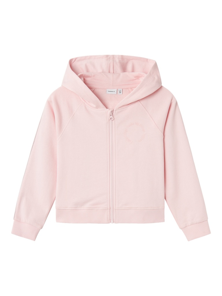 NAME IT KIDS - NKF HUKARLA LS SHORT SWEAT CARD WH UNB - Parfait Pink