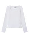 LMTD - NLF NOVE LS DEEP O-NECK SHORT TOP NOOS - Bright White