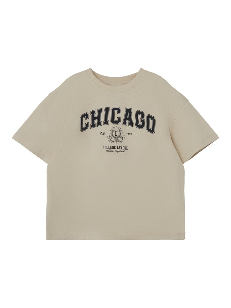 NAME IT KIDS - NKF SVANA SS RLX TOP - Oatmeal