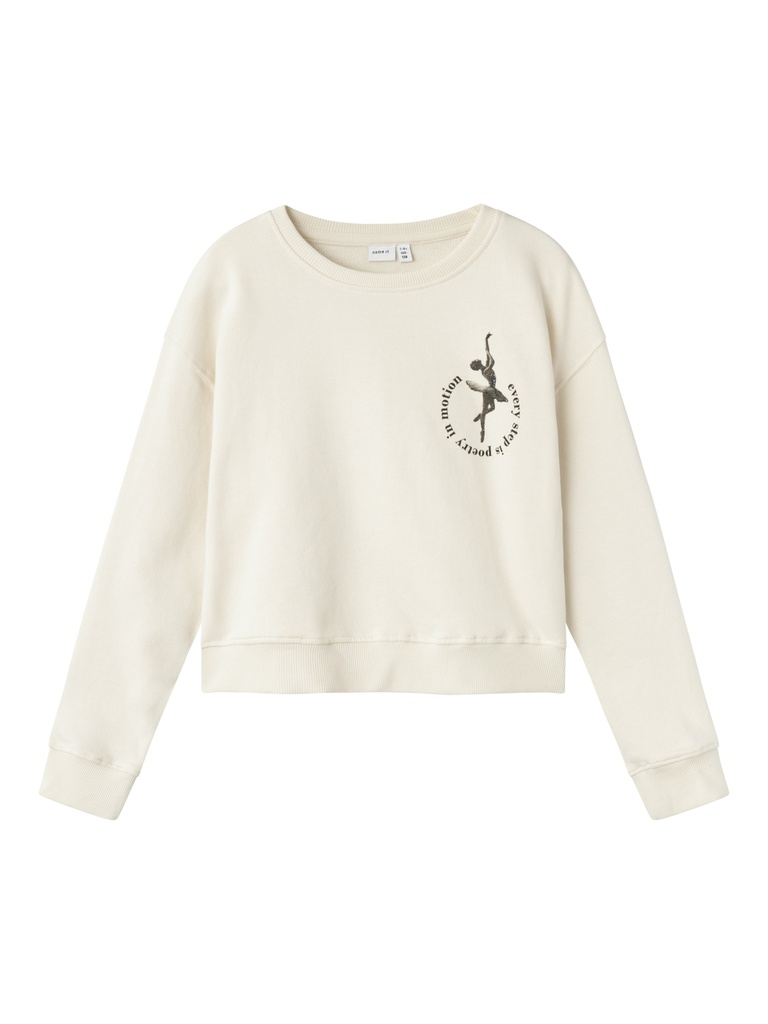 NAME IT KIDS - NKF LALULLE LS SHORT BOXY SWEAT UNB BOX - Jet Stream