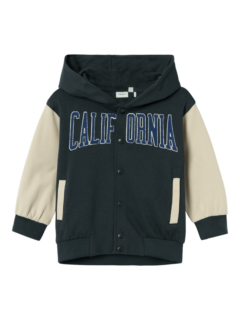 NAME IT MINI - NMM KEBASTIAN SWEAT LOOSE CARD WH UNB - Dark Sapphire