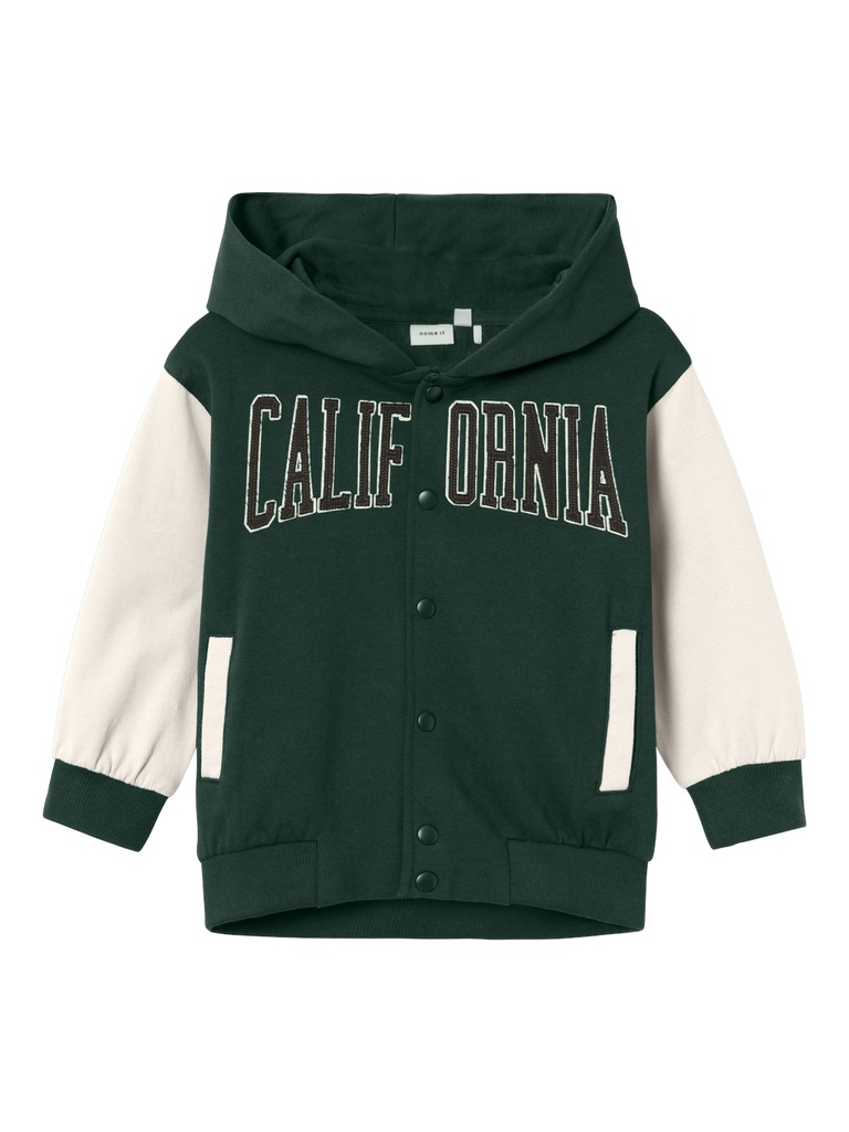 NAME IT MINI - NMM KEBASTIAN SWEAT LOOSE CARD WH UNB - Pine Grove