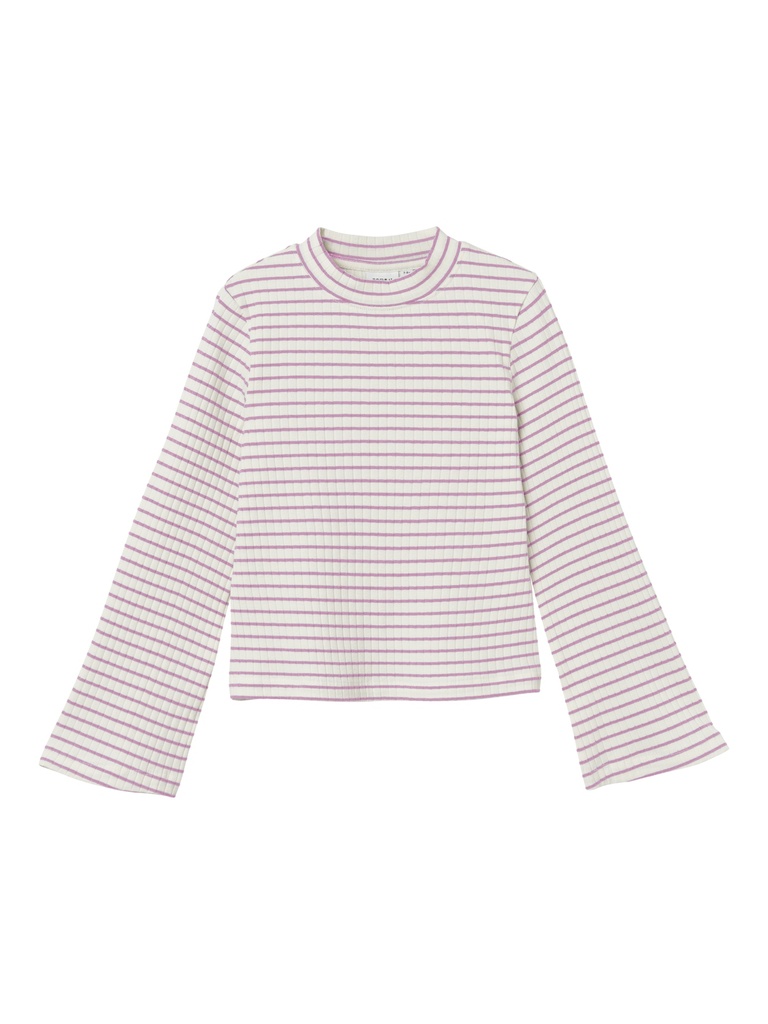 NAME IT KIDS - NKF KALONE LS SHORT TOP - Jet Stream Pastel Lavender