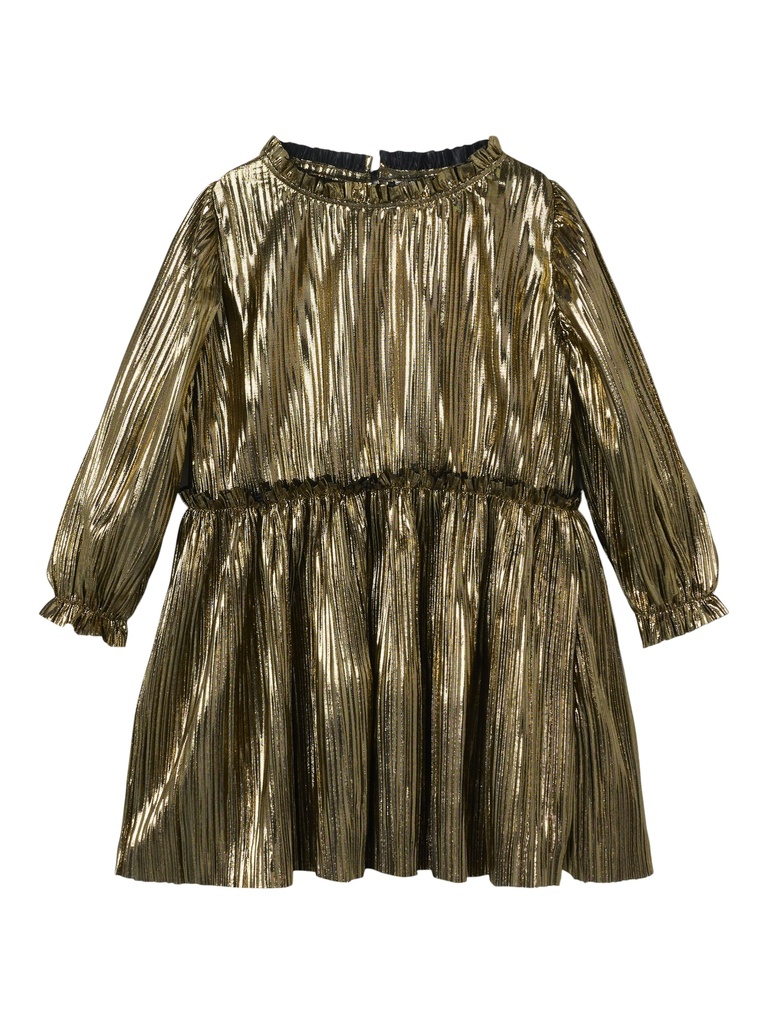 NAME IT MINI - NMF RITALLICA LS DRESS PB - Gold Colour