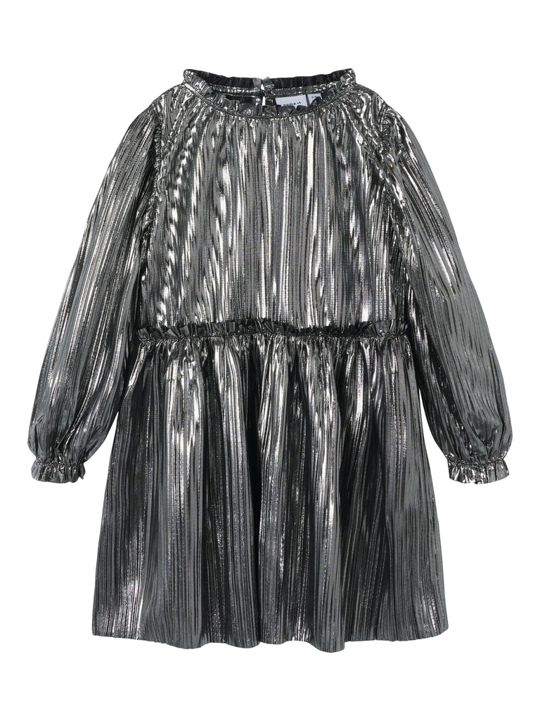 NAME IT MINI - NMF RITALLICA LS DRESS PB - Silver Colour