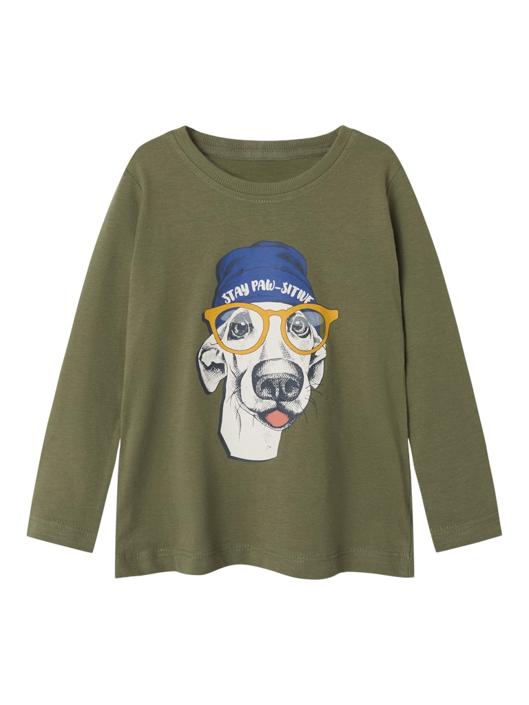 NAME IT MINI - NMM ORINDO LS TOP PB - Deep Lichen Green