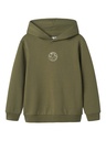 NAME IT KIDS - NKM OBANDO LS LOOSE SWEAT BRU WH PB - Deep Lichen Green