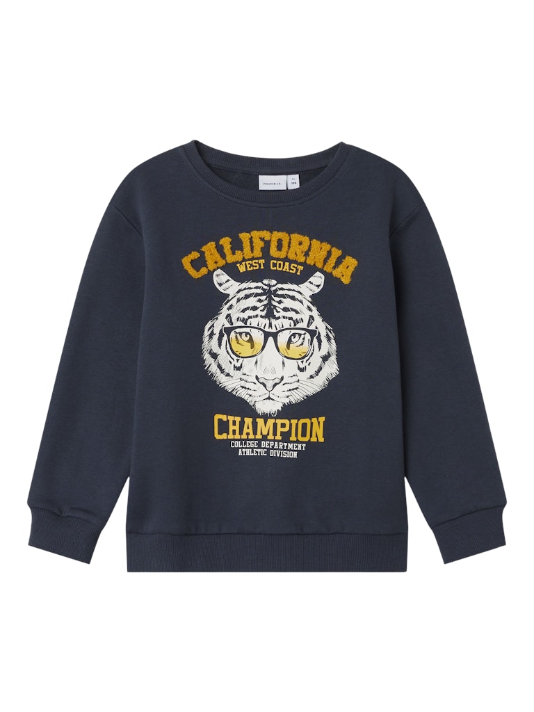 NAME IT MINI - NMM OBANNO LS LOOSE SWEAT BRU PB - India Ink