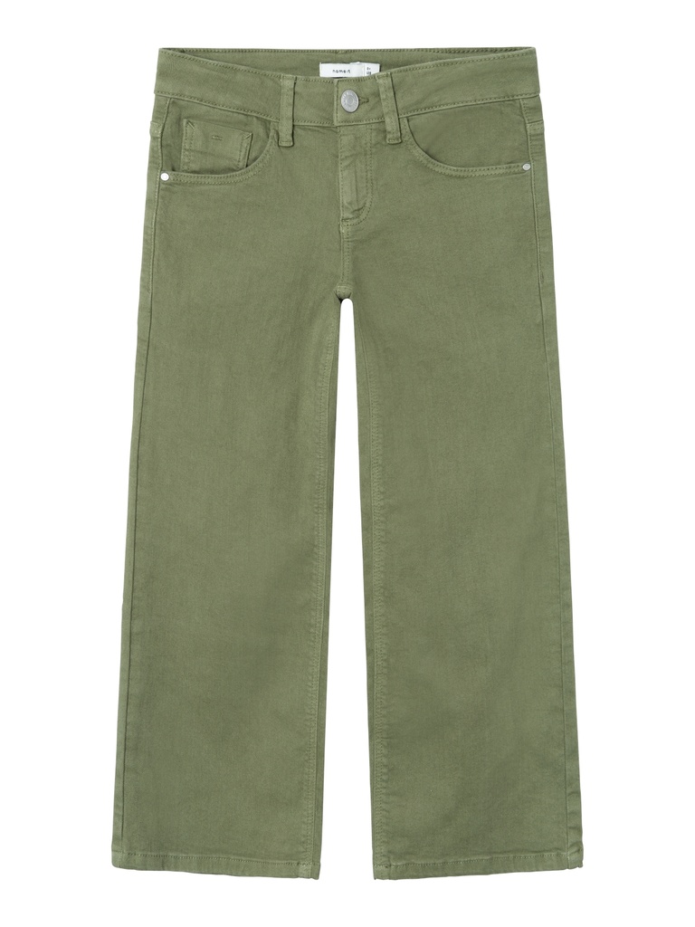 NAME IT KIDS - NKF ROSE WIDE TWI PANT 1115-TP NOOS - Deep Lichen Green