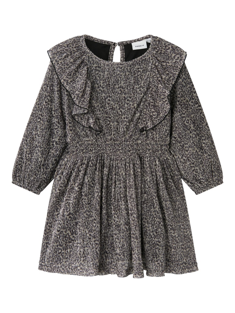 NAME IT MINI - NMF RISARI LS DRESS - Black LEO