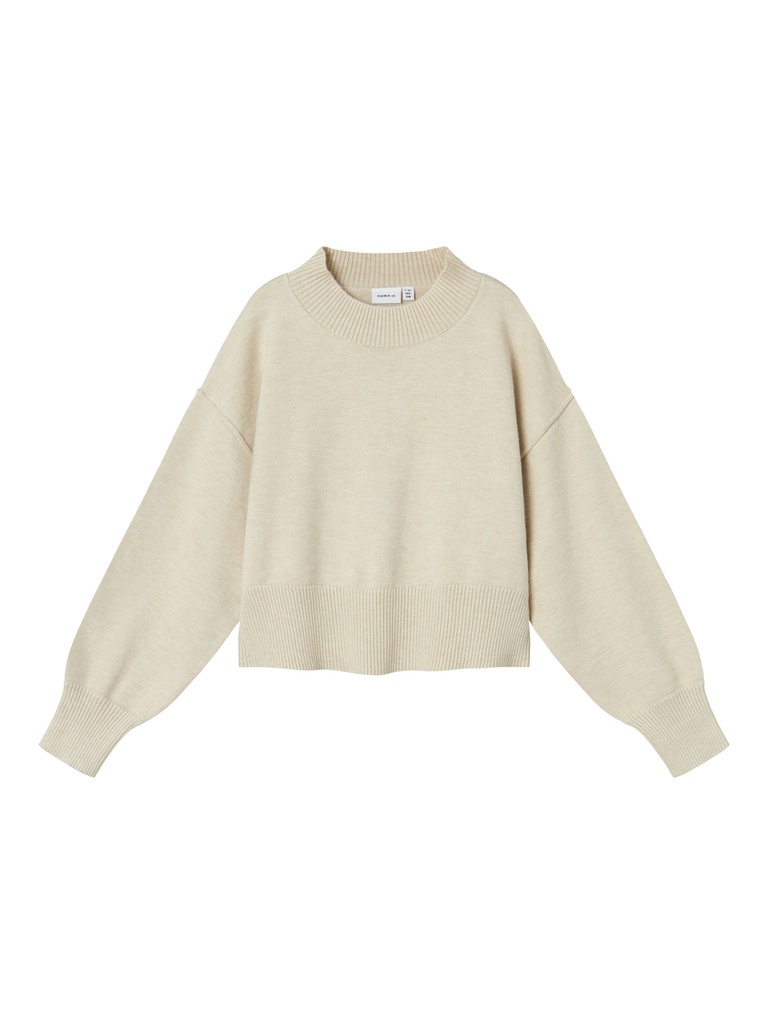 NAME IT KIDS - NKF SIVISCA LS SHORT BOXY KNIT - Peyote Melange