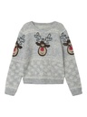 NAME IT KIDS - NKF RIHYGGE LS KNIT - Light Grey Melange