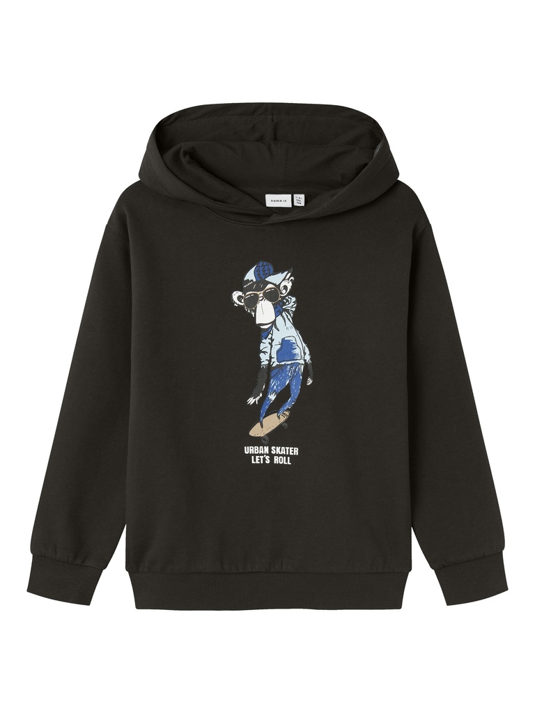 NAME IT KIDS - NKM RENMA LS NREG SWEAT WH BRU - Black